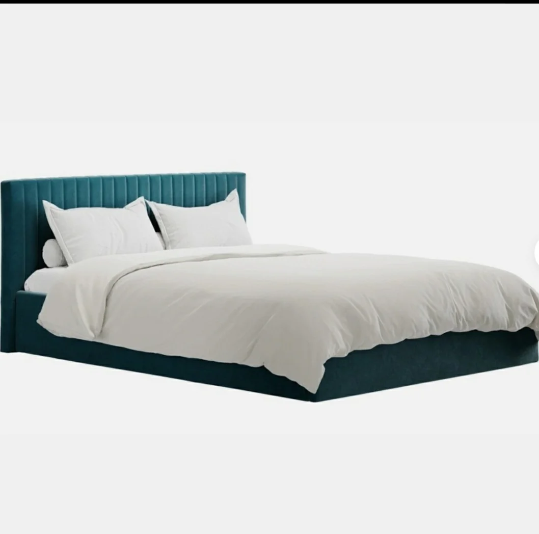 Berlin Teal Velvet Bed image 2