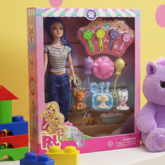 Lovely Sweet Girl Doll with Pets image 1