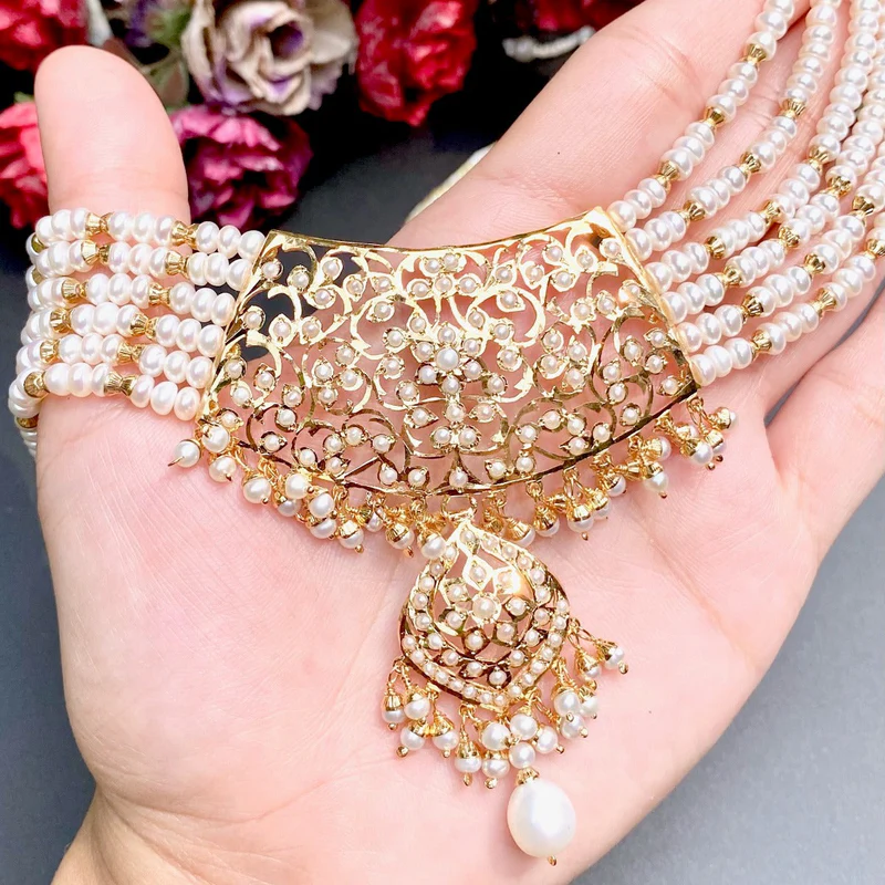 Gold Plated Pearl Choker | image 1