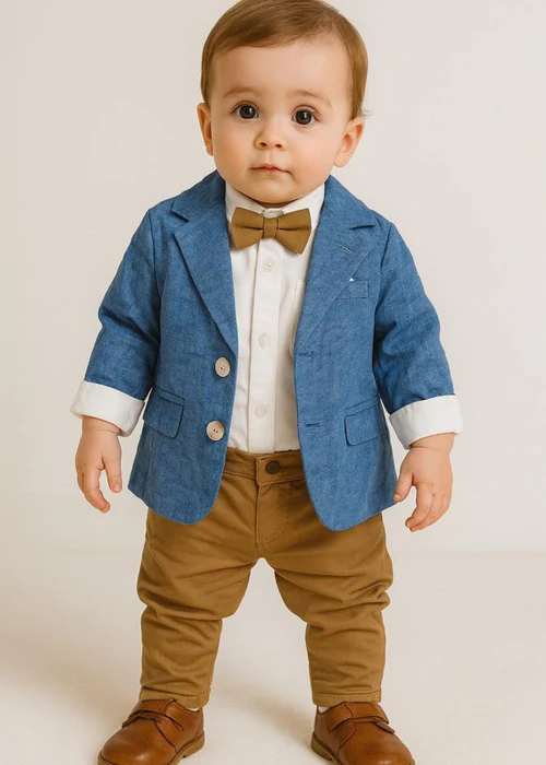 BABY BOY 4-PIECE FORMAL SUIT SET-BLAZER,SHIRT,BOW TIE & PANT image 1