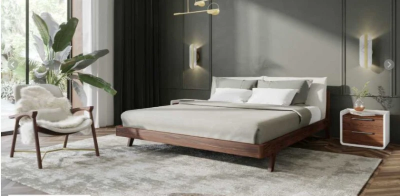 ZETTA – Dark Grey Low Height king Size Bed image 1